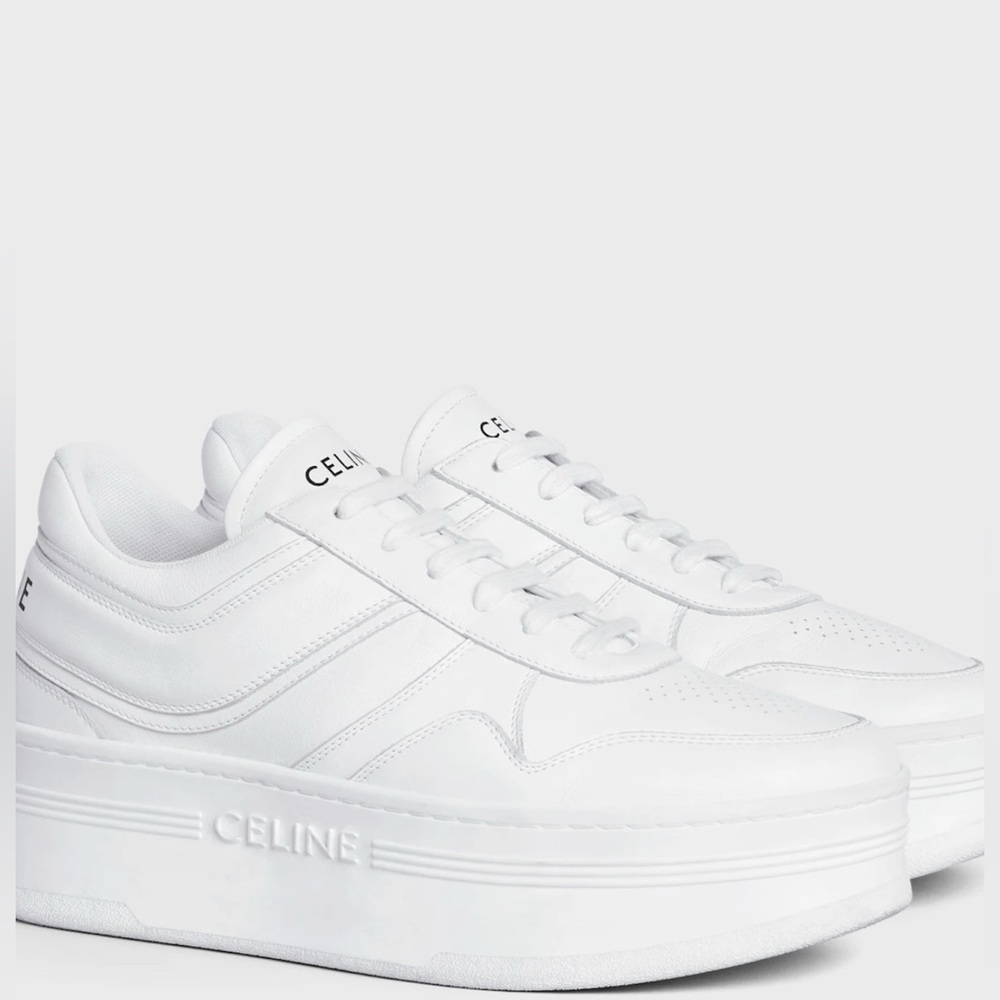 Celine White Block Platform Sneakers EU 38